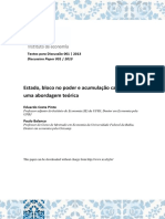 Eduardo Costa Pinto, Paula Balanco - Estado, Bloco No Poder e Acumulação Capitalista, Uma Abordagem Teórica PAPER, 2013