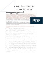 Como Estimular A Comunicação e A Linguagem - Cópia