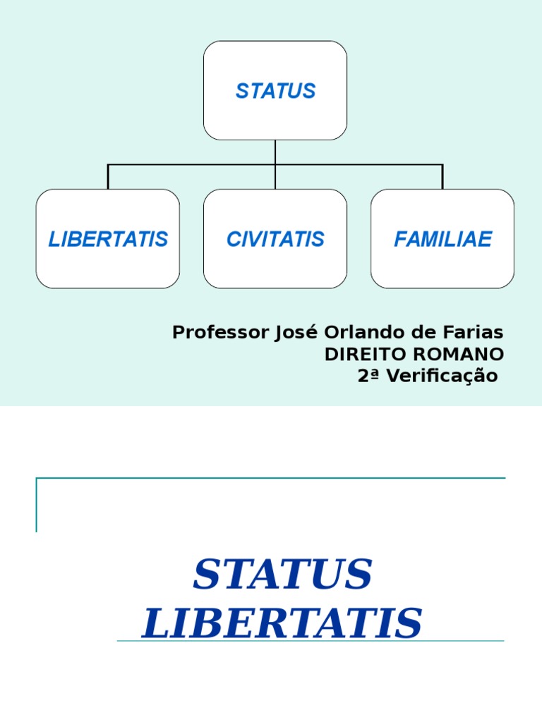 Status Libertatis e Cidadania Romana | PDF | Família | Informação ...