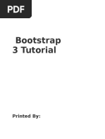 Bootstrap 3 Tutorial: Printed by