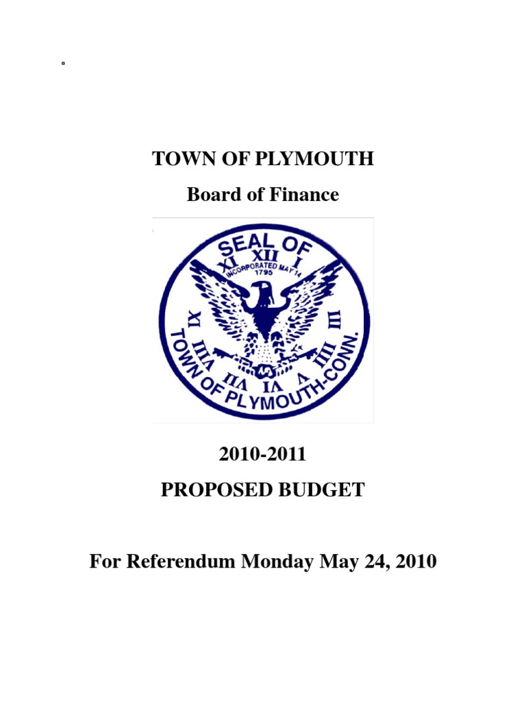 Town of Plymouth Board of Finance PDF Property Tax Taxes