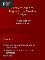 O Texto Escrito
