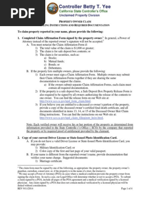 California unclaimed property instructions