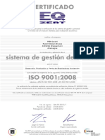 DIN en ISO 9001 2008 Certificado (Spanisch Espa Ol)