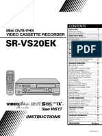 SR-VS20EK: Mini DV/S-VHS Video Cassette Recorder