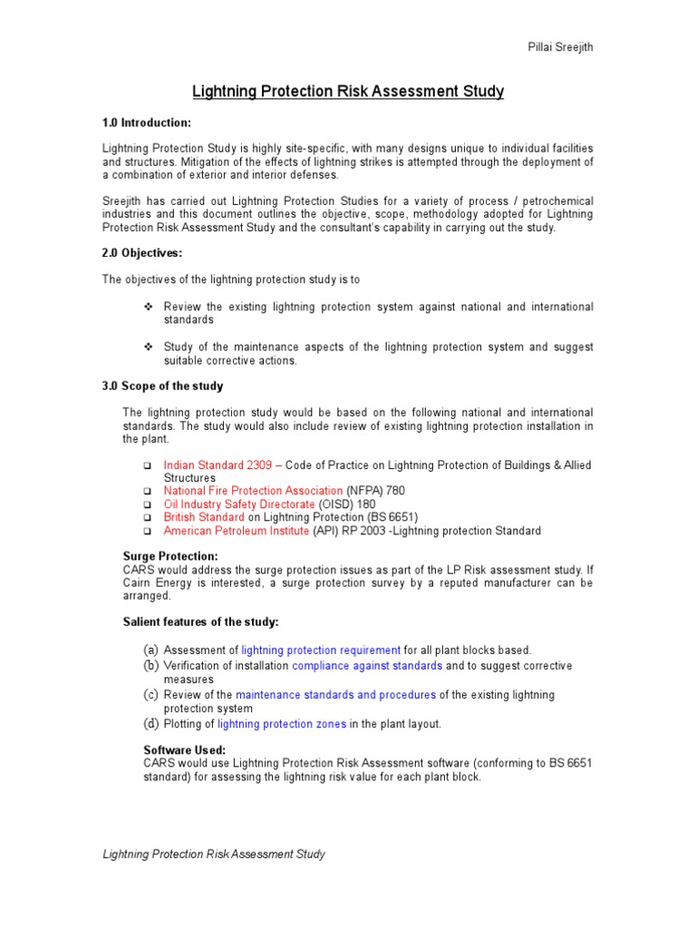 Lightning Protection Risk Assessment | PDF | Risk Assessment | Audit
