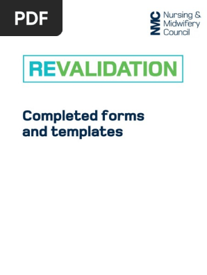Completed Revalidation Forms and Templates