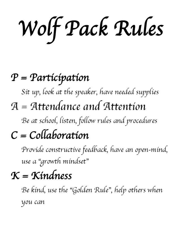 Wolf Pack Rules PDF
