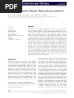 Does multiple paternity influence offspring disease resistance?