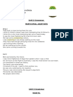 Participial adjectives and used to structures