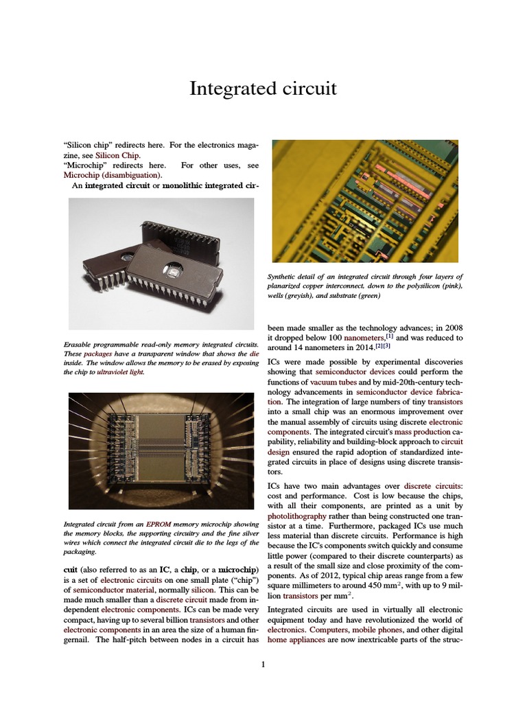 Integrated Circuit PDF Integrated Circuit Semiconductor Device Fabrication