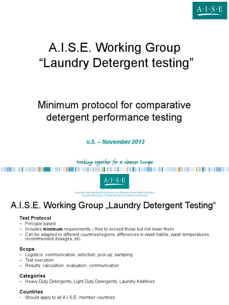 AISE Laundry Detergent Testing PDF Washing Machine Laundry