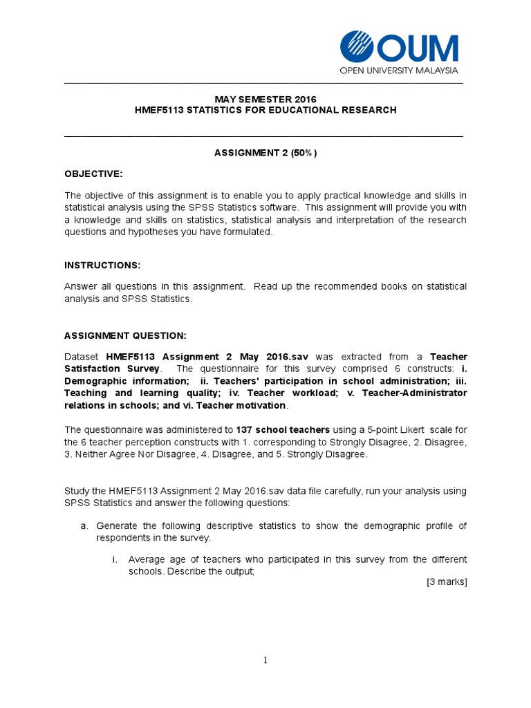 Soalan Assignment 2  Survey Methodology  Correlation And 