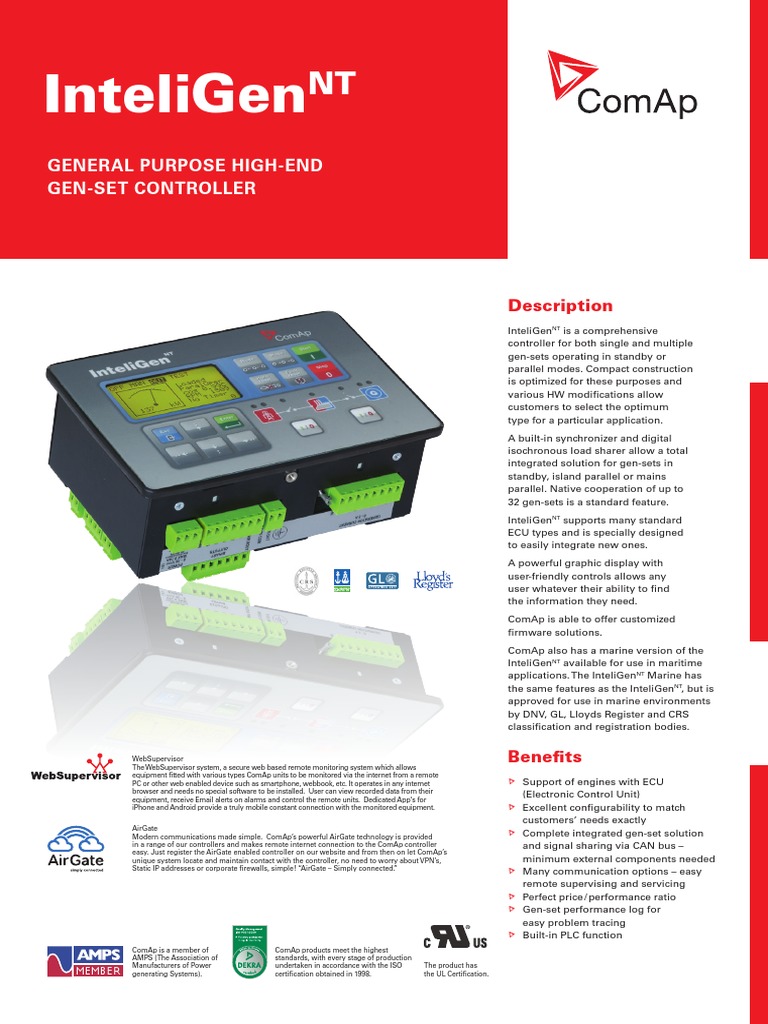 InteliGen NT Datasheet 2014 04 CPLEIGNT PDF | PDF