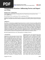 Organizational Structure: Influencing Factors and Impact On A Firm