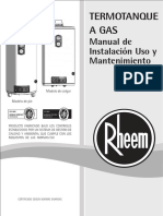 Manual+Termotanques+Rheem+-+Linea+Gas