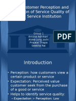 Nepali Customer Perception and Expectation of Service Quality of Public Service Institution