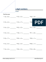 Adding 2 Single-Digit Numbers: Grade 1 Addition Worksheet
