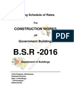 BSR 2016 Const, PDF, Masonry