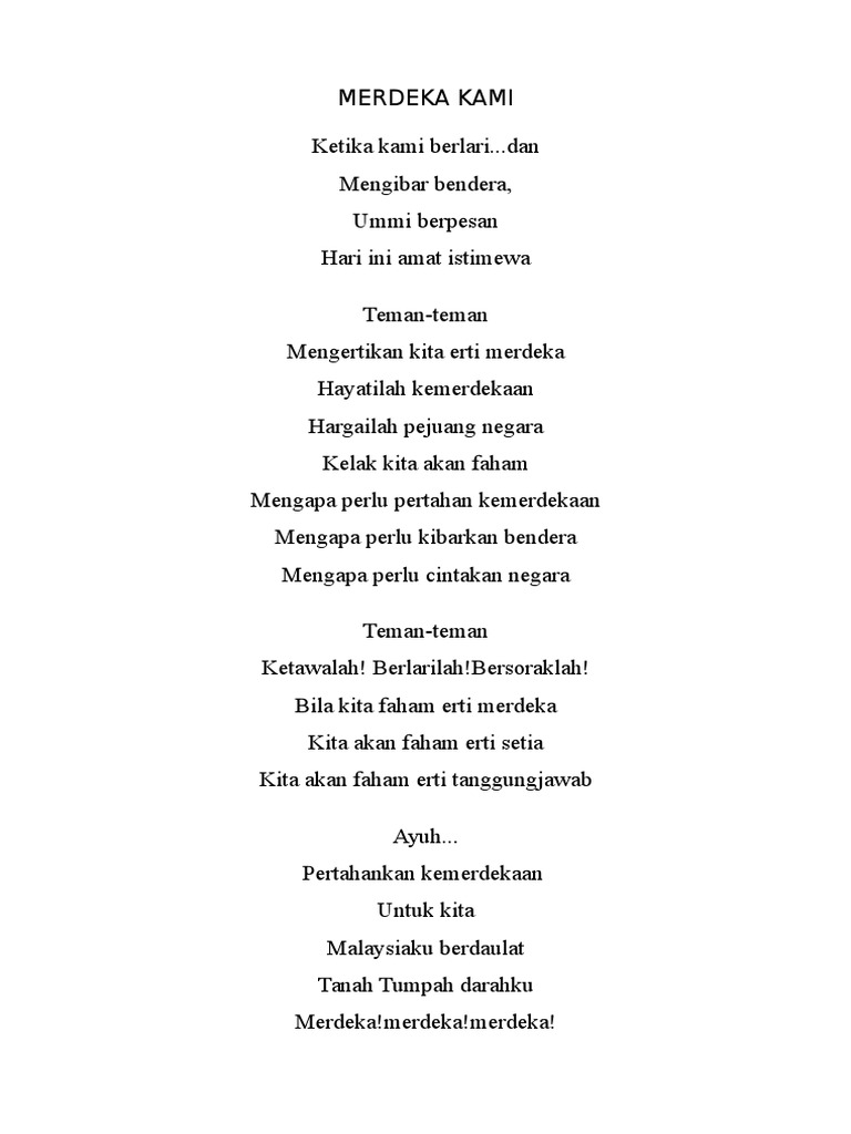 Sajak Tahun 6 Pdf