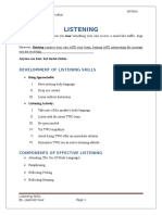 Listening: Development of Listening Skills