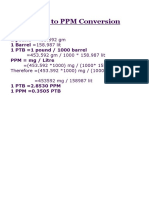 PTB to PPM Conversion Calculator & Formula