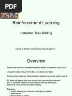 Reinforcement Learning: Instructor: Max Welling