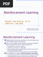 Reinforcement Learning: Russell and Norvig: CH 21