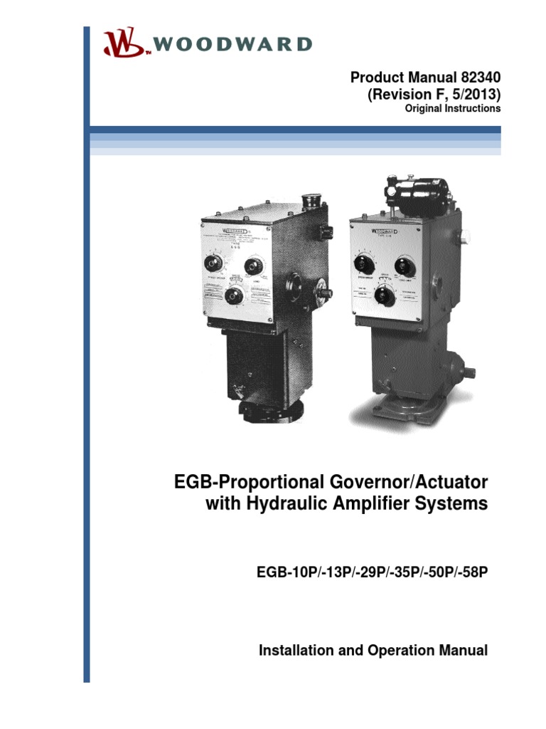 EGBProportional Governor/Actuator With Hydraulic Amplifier Systems