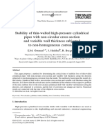 Stability of Thin-walled High-pressure Cylindrical Pipes With Non-circular Cross-section and Variable Wall Thickness Subjected to Non-homogeneous Corrosion