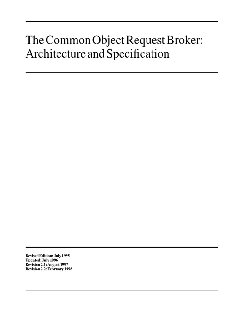 Corba | PDF | Common Object Request Broker Architecture | Component ...