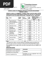 Oriental Bank of Commerce Recruitment 2016