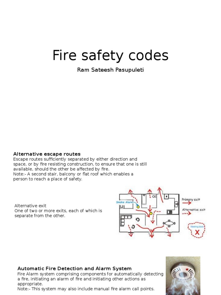 Fire Safety Codes Ram Sateesh Pasupuleti PDF Elevator Fire Sprinkler System