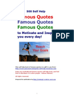 500 Famous Quotes Self Help Book
