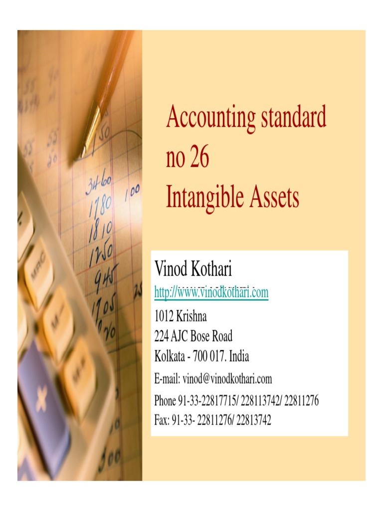 As26 Intangible Assets Intangible Asset Goodwill (Accounting)