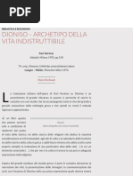 Dioniso – Archetipo della vita indistruttibile | Átopon