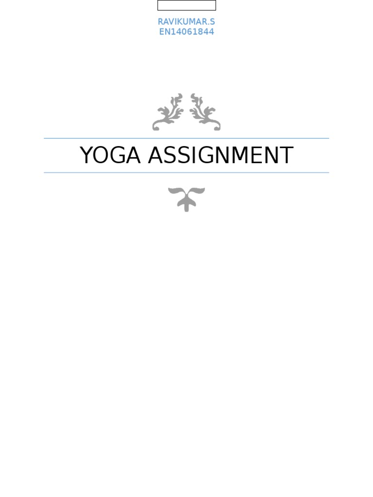assignment on yoga in english pdf