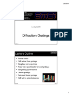 Lecture 9 - Diffraction Gratings