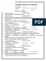 ZOOLOGY ASSIGNMENT TEST ANSWERS