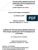 Psicologia Investigativa - I Lezione Serial Killer