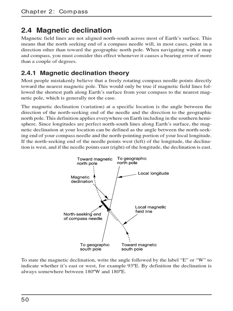Understanding Magnetic Declination | PDF | Science & Mathematics