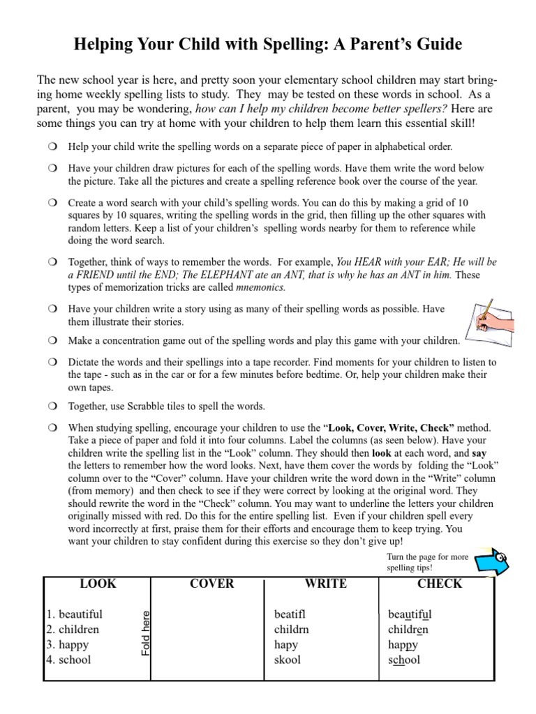 Parent's Guide to Spelling Help | PDF | Spelling | Word
