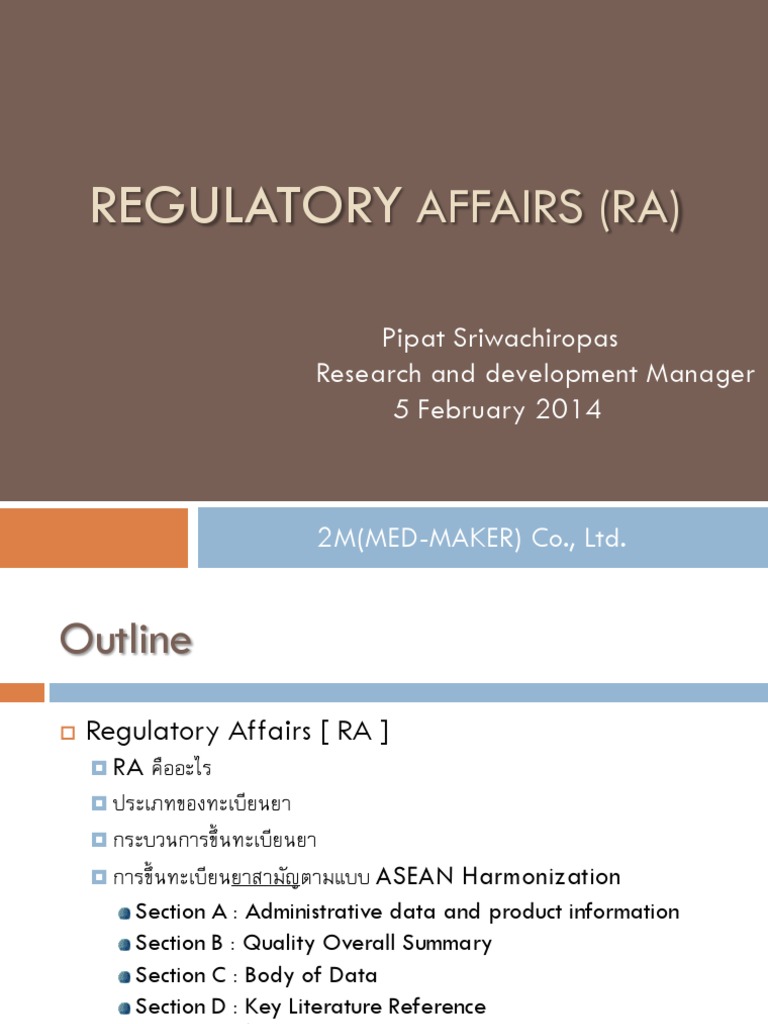 Regulatory Affairs PDF