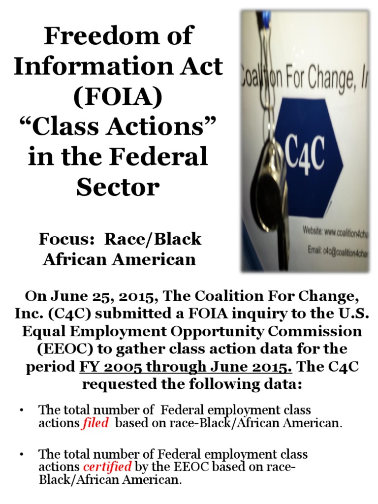 Federal Government EEO RaceBased Class Action Complaints Filed