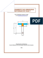 Dimensionamento das armaduras longitudinais de vigas T