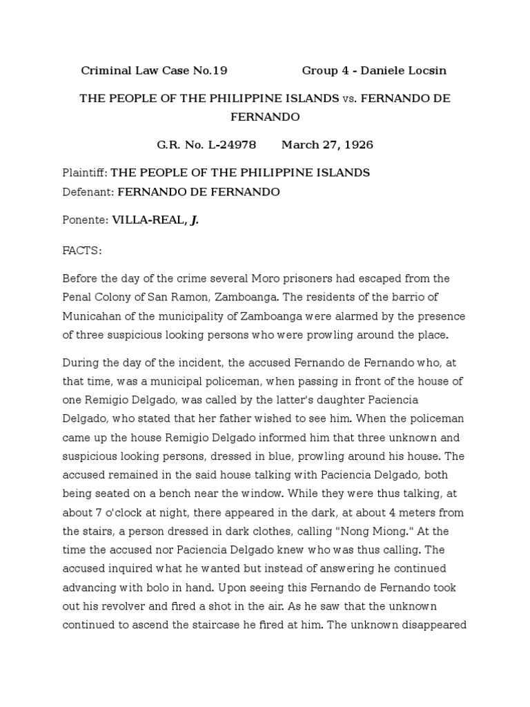 Homicide Case: Fernando de Fernando | PDF | Law Enforcement | Crime ...