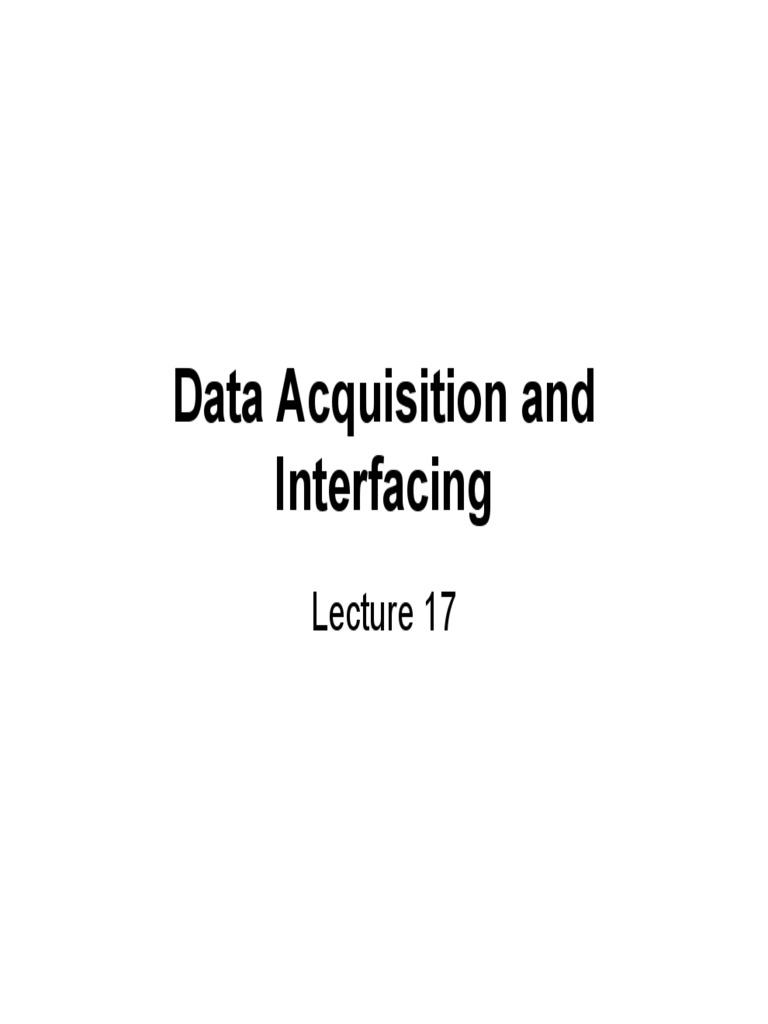 Data Acquisition System Overview | PDF | Analog To Digital Converter ...