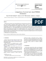 Preliminary Investigations of Several New Dyed PMMA Dosimeters