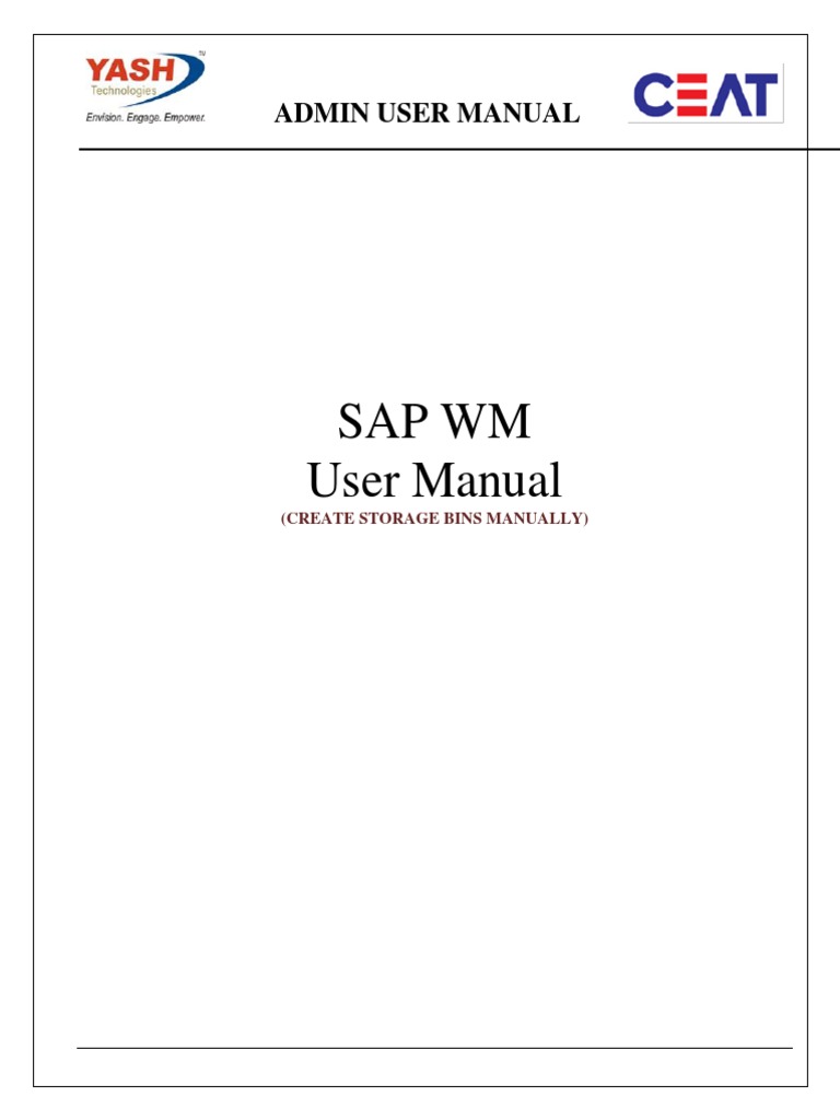 Admin WMS User Manual LS01n Create Storage Bins Manually PDF