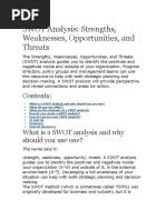 SWOT Analysis - Docx 2